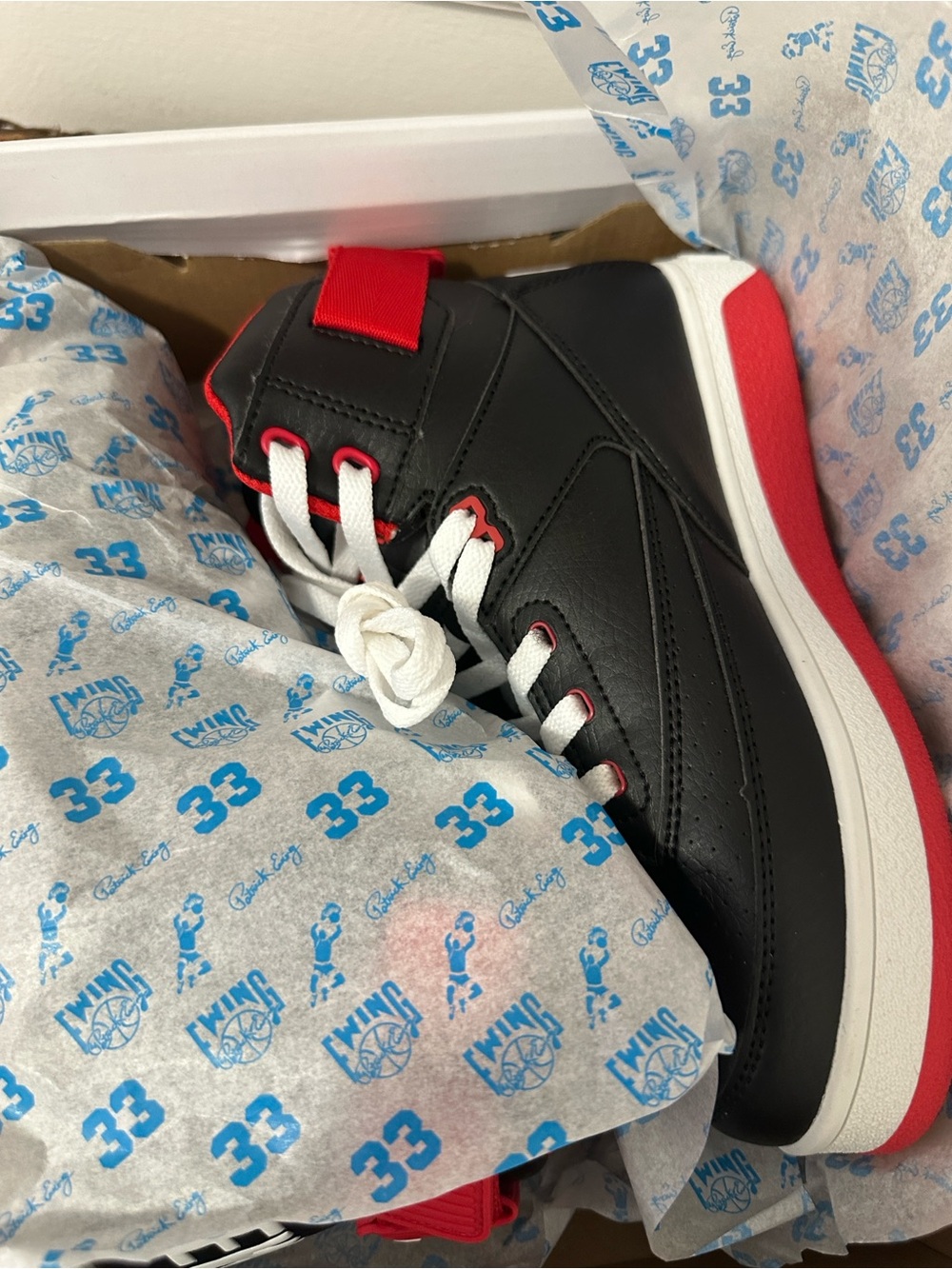 Men's Black & Red High-Top Athletic Sneakers